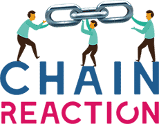 Logo Chain Reaction - Team building créatif en Isère, Rhône, Savoie, Ardèche, Drôme...